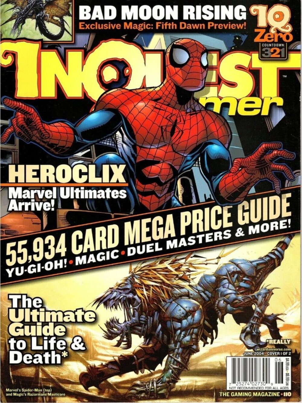 Inquest Gamer Magazine Cover 1 of 2 Magic Fifth Dawn June 2004 Issue 110